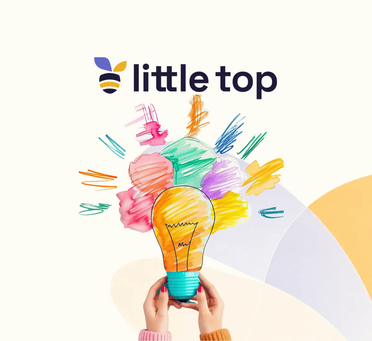 Little Top — kolorowa żarówka symbolizująca pomysły i rozwój w nauce